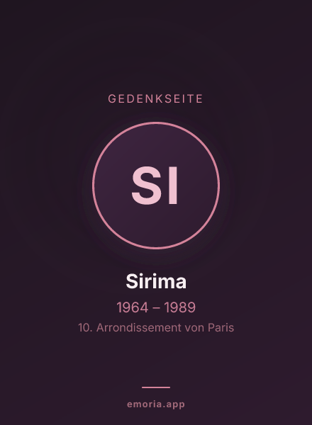 Gedenkportrait von Sirima