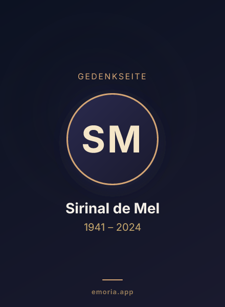 Gedenkportrait von Sirinal de Mel