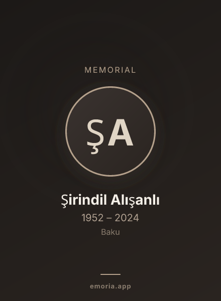 Memorial portrait of Şirindil Alışanlı