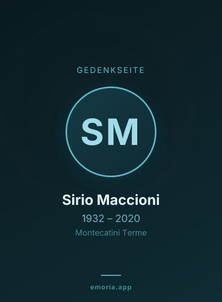 Gedenkportrait von Sirio Maccioni