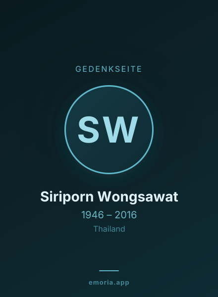 Gedenkportrait von Siriporn Wongsawat