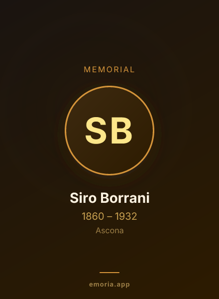 Memorial portrait of Siro Borrani