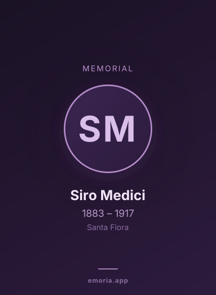 Memorial portrait of Siro Medici