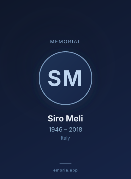 Memorial portrait of Siro Meli