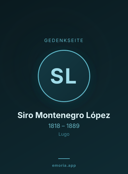 Gedenkportrait von Siro Montenegro López