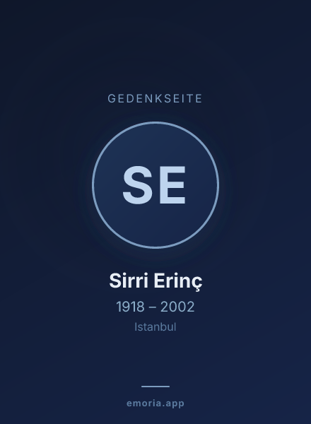Gedenkportrait von Sirri Erinç