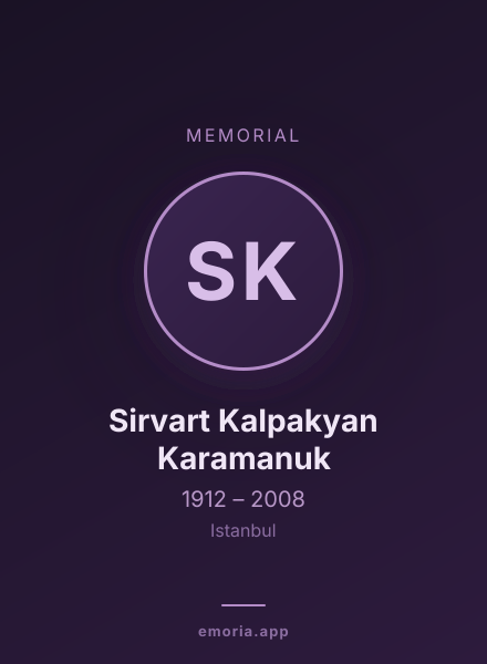 Memorial portrait of Sirvart Kalpakyan Karamanuk