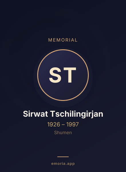 Memorial portrait of Sirwat Tschilingirjan