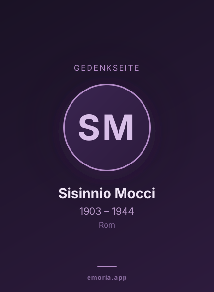 Gedenkportrait von Sisinnio Mocci