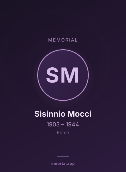 Memorial portrait of Sisinnio Mocci