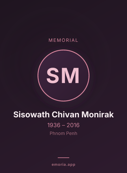 Memorial portrait of Sisowath Chivan Monirak