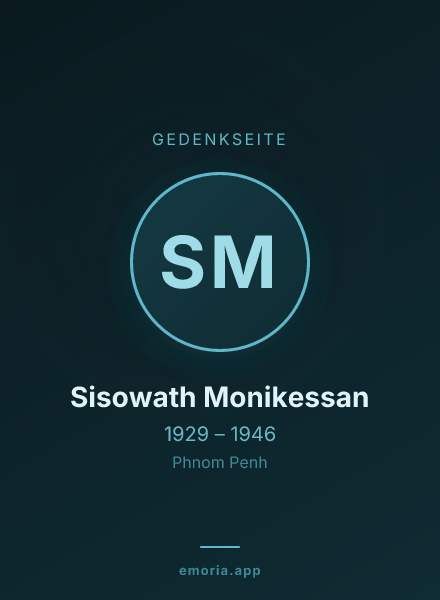 Gedenkportrait von Sisowath Monikessan