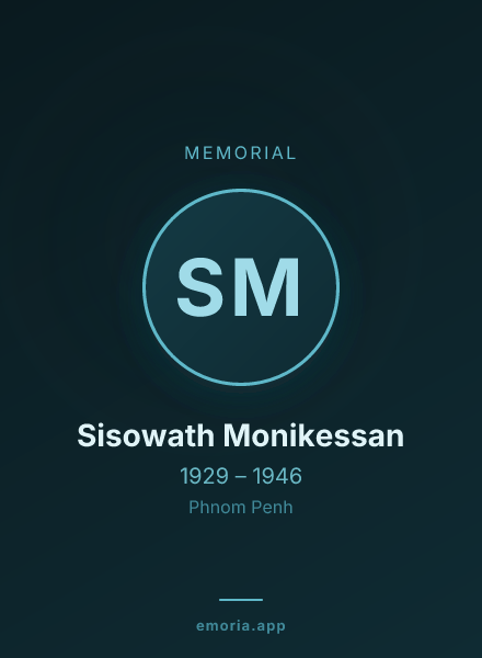 Memorial portrait of Sisowath Monikessan