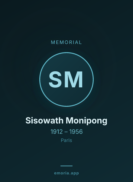 Memorial portrait of Sisowath Monipong