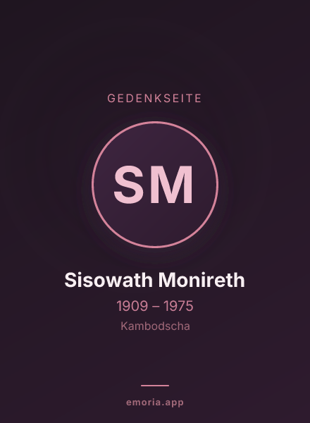 Gedenkportrait von Sisowath Monireth
