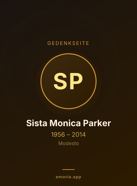 Gedenkportrait von Sista Monica Parker