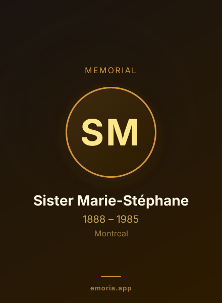 Memorial portrait of Sister Marie-Stéphane