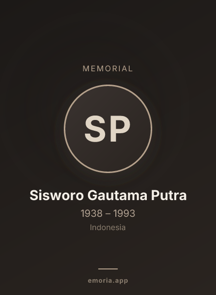 Memorial portrait of Sisworo Gautama Putra