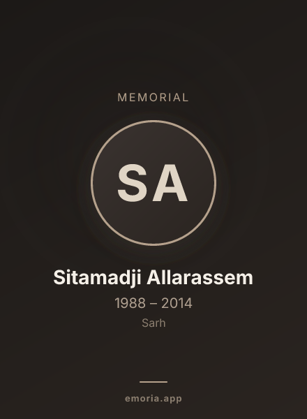 Memorial portrait of Sitamadji Allarassem