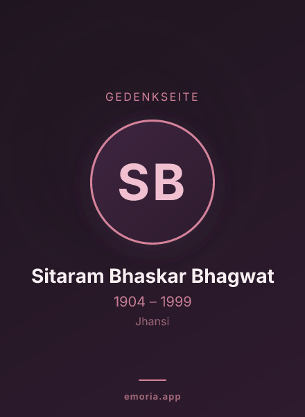 Gedenkportrait von Sitaram Bhaskar Bhagwat