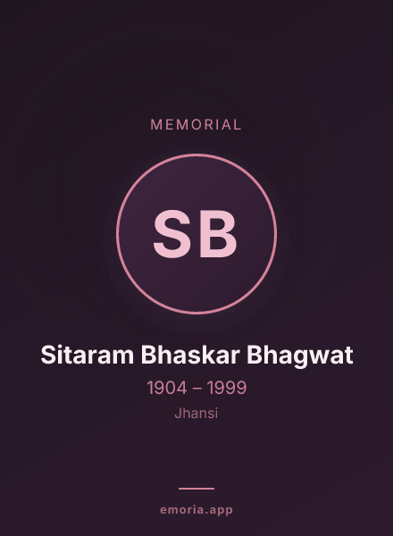 Memorial portrait of Sitaram Bhaskar Bhagwat