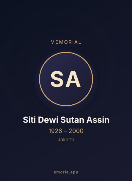 Memorial portrait of Siti Dewi Sutan Assin