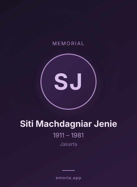 Memorial portrait of Siti Machdagniar Jenie