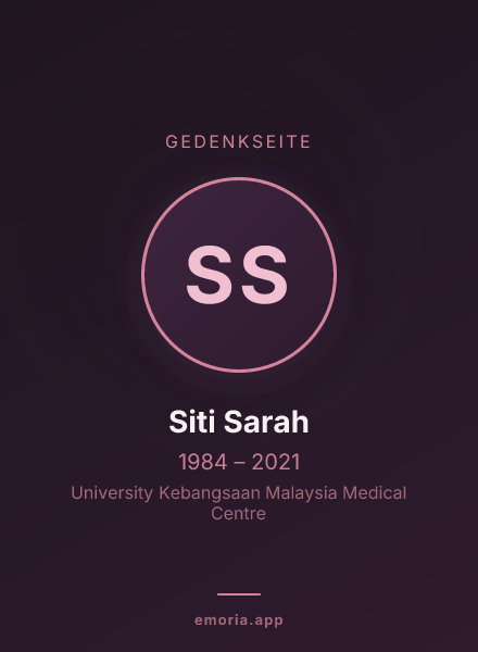 Gedenkportrait von Siti Sarah