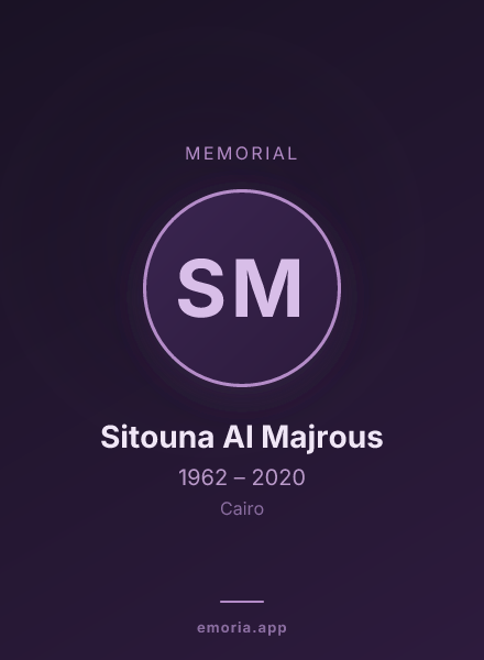 Memorial portrait of Sitouna Al Majrous