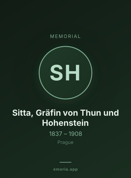 Memorial portrait of Sitta, Gräfin von Thun und Hohenstein
