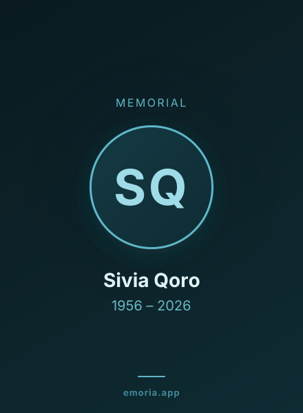 Memorial portrait of Sivia Qoro