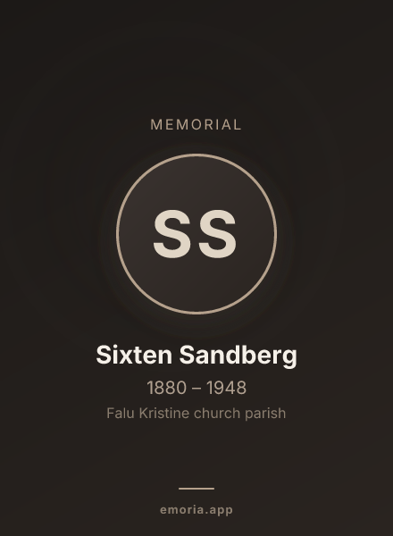 Memorial portrait of Sixten Sandberg