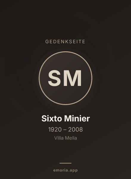 Gedenkportrait von Sixto Minier