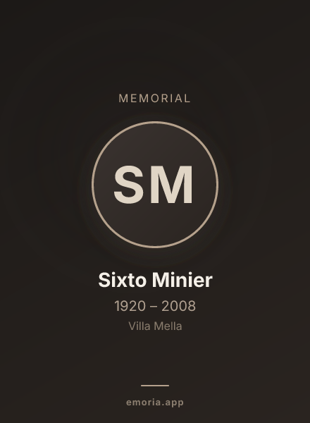 Memorial portrait of Sixto Minier