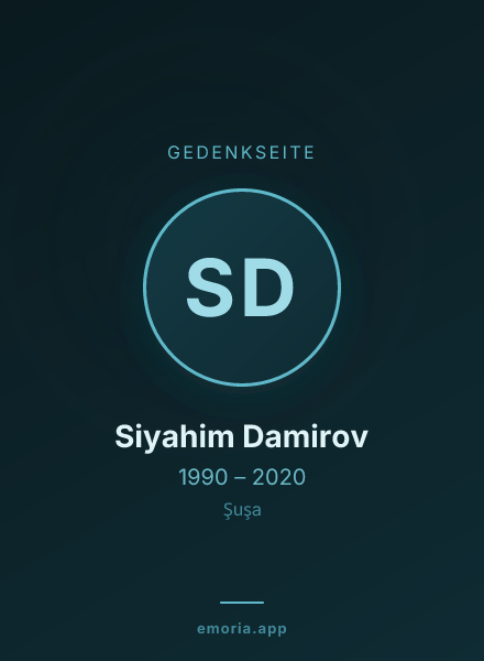 Gedenkportrait von Siyahim Damirov