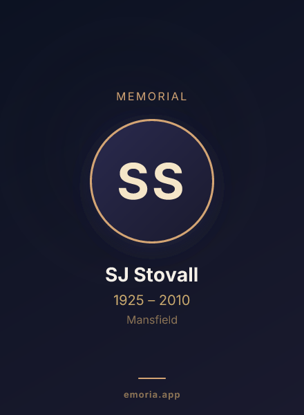 Memorial portrait of SJ Stovall