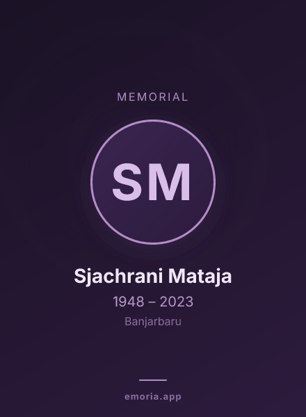 Memorial portrait of Sjachrani Mataja