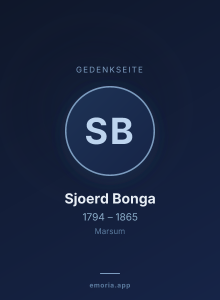 Gedenkportrait von Sjoerd Bonga