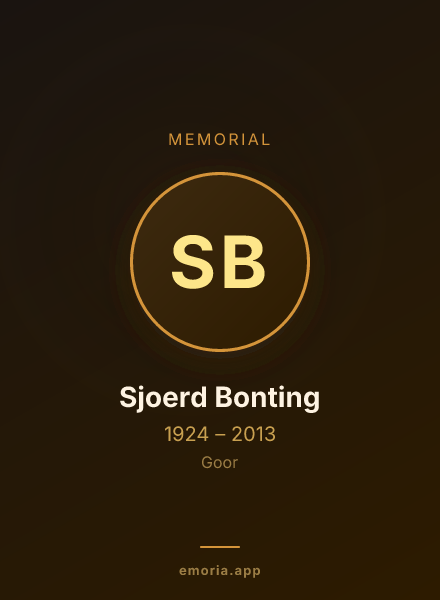 Memorial portrait of Sjoerd Bonting