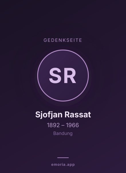 Gedenkportrait von Sjofjan Rassat