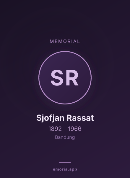 Memorial portrait of Sjofjan Rassat
