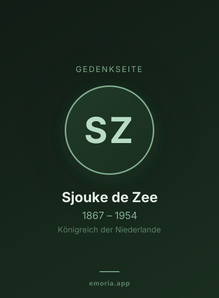 Gedenkportrait von Sjouke de Zee