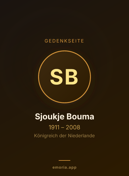 Gedenkportrait von Sjoukje Bouma