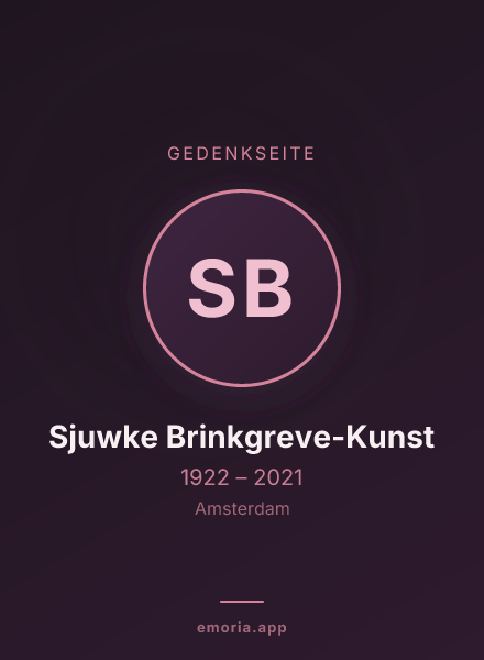 Gedenkportrait von Sjuwke Brinkgreve-Kunst