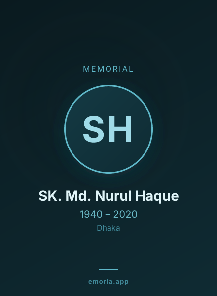 Memorial portrait of SK. Md. Nurul Haque