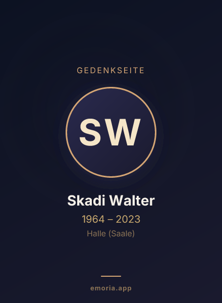 Gedenkportrait von Skadi Walter
