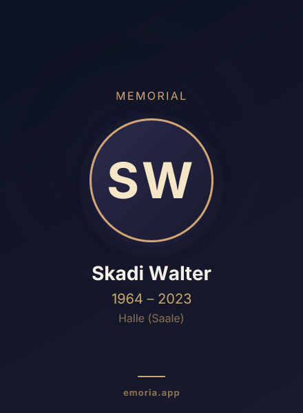 Memorial portrait of Skadi Walter