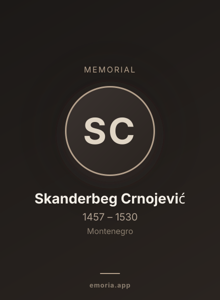 Memorial portrait of Skanderbeg Crnojević