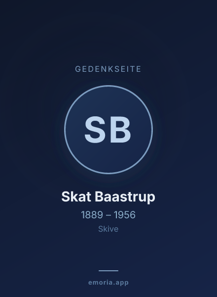 Gedenkportrait von Skat Baastrup