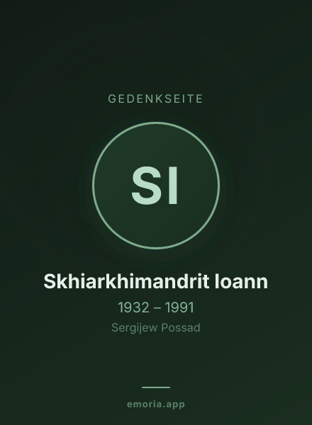 Gedenkportrait von Skhiarkhimandrit Ioann